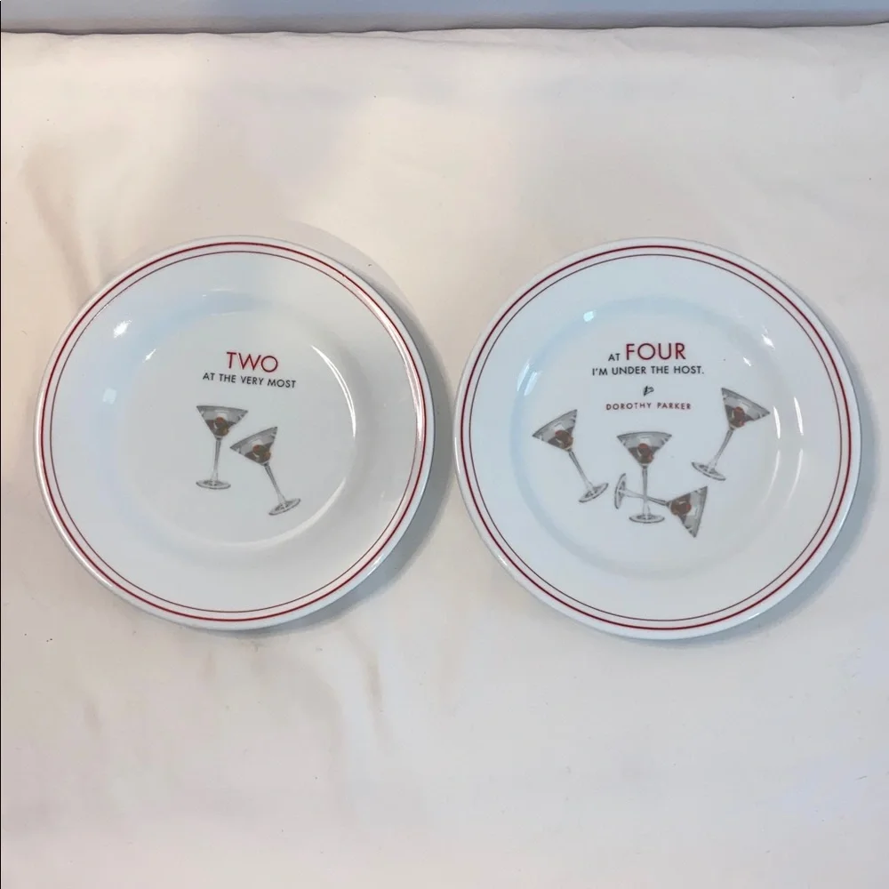 Vintage Restoration Hardware Martini Plates 7”